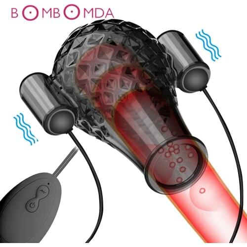 Glans Vibrator Vibrator For men Penis Trainer Delay Ejaculation Wireless Remote Penis Vibrator Sex Toys for Men Adult Sex Toys