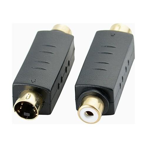 4 PIN S-VIDEO Male To TV RCA AV Female Plug Cable M to F Pin S Video Adapter