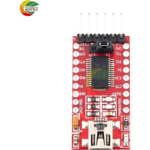 Ziqqucu FT232RL FTDI Transceiver Signal TTL CMOS Level Mini USB to TTL Serial Adapter Module Board for Arduino 3.3V 5.5V