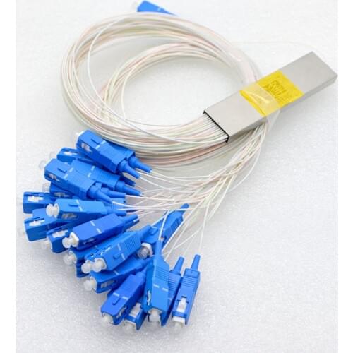 1PCS NEW Mini PLC SC/UPC 1×32 Fiber Optic Splitter Single Mode 0.9mm G657A1 FTTH Optic Fiber Splitter Special Wholesale