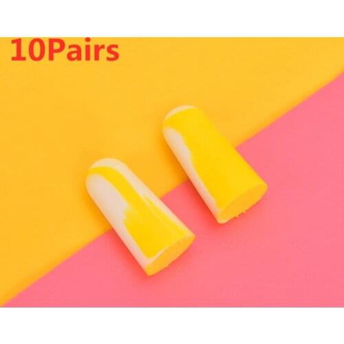 10 Pairs Soft Foam Ear Plugs Ear Protection Earplugs Anti-noise Sleeping Plugs For Travel/Home Foam Soft Noise Reduction