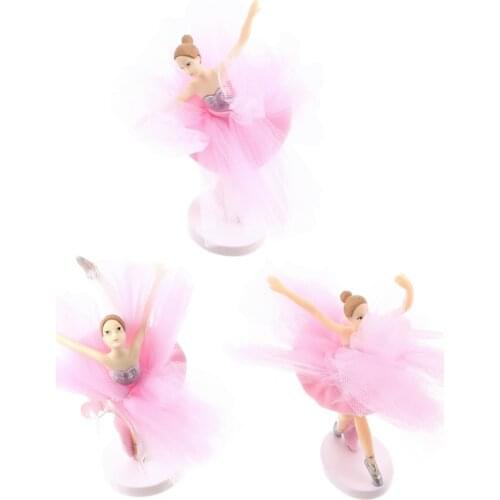 3 Sets Ballerina Cake Toppers Party Cake Decoration Creative Dessert Ornament