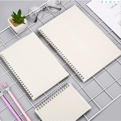 80 Sheets/This Coil Notebook 2021-2022 School Stationery A5/A6 Horizontal Line/Grid Inner Page Transparent Pp Cover Notebook