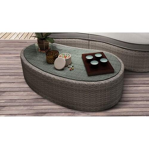 Freeshipping Lounger Outdoor Rattan Sofa Lying Bed Balcony Villa Outdoor PU Rattan Chairs