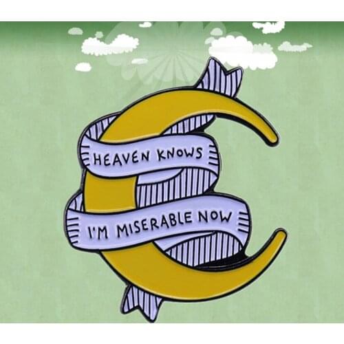 The Smiths most relatable Morrissey Lyrics rock band punk enamel pin Hatful of Hollow badge music jewelry brooch