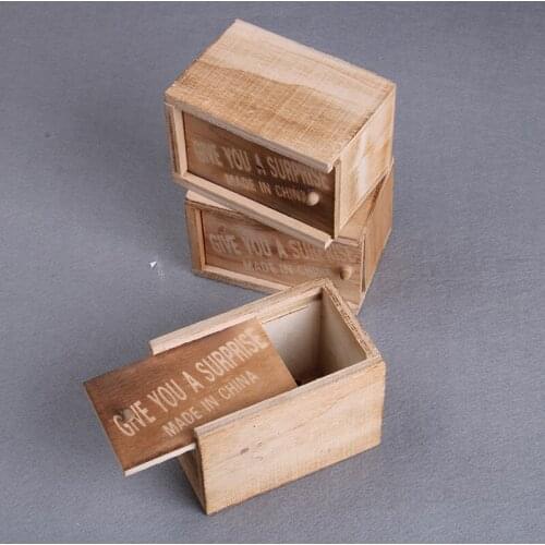 Handmade Craft Wooden Spider Surprise Box Gift Packing Joke Fun Scare Prank Gag Gifts Tricky Toy Novelty Storage Boxes Funny