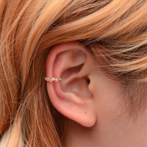 Wild Beads Crystal Ear Clip Earrings For Women Earing Without Hole Fake Earrings Single Ear Bone Clip Earings Kolczyki A916