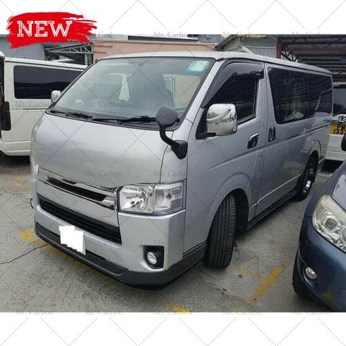 FOR HIACE 200 2014-2017 ESSEX STYLE CARBON FIBER GLASS FRONT LIP TRIM 2PCS BODY KIT TUNING PART FOR HIACE FRP FRONT SPLITTER LIP