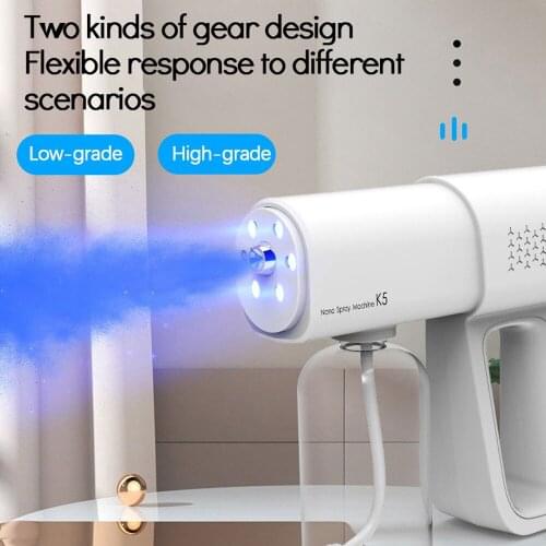 380ML Electric Disinfection Sprayer Gun Portable Blue Light Nano Steam Spray Gun Handheld Wireless Rechargeable For Home Office