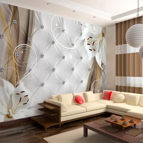 Wall mural-Morning Lilies - 400x280 cm