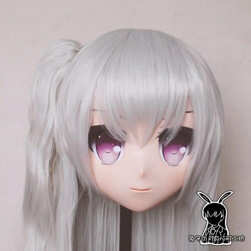 KM5166)Quality Handmade Female/Girl Resin 3/4 Head Japanese Cartoon Character Cosplay Kigurumi Mask Crossdresser