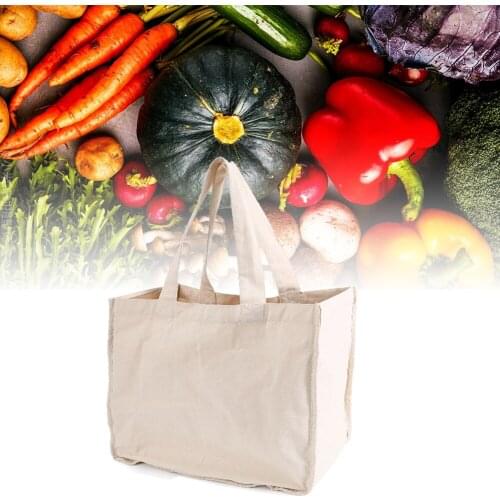 Lightweight Folding Bag Reusable Grocery Shopping Bag Hot Sale Polyester-Cotton Split Grid Supermarket Shopping Storage Bag