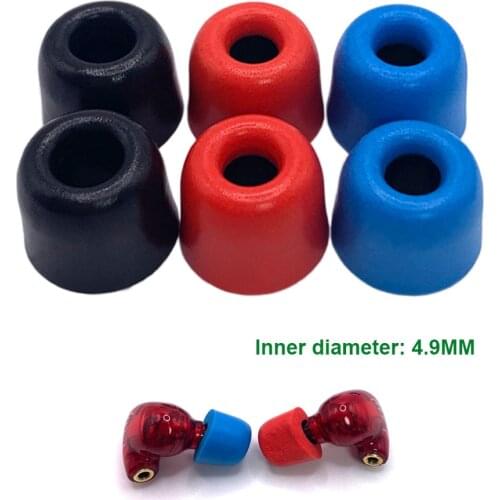 N-T400 4.9mm (L M S) memory foam tips Ear Pads Noise Isolating Comfortble for in-ear earphone headphones enhanced bass C set