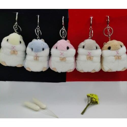 New Cute 10cm plush Little hamster pretty soft fashion bag pendant Keychain good quality festival christmas gift for friend kid
