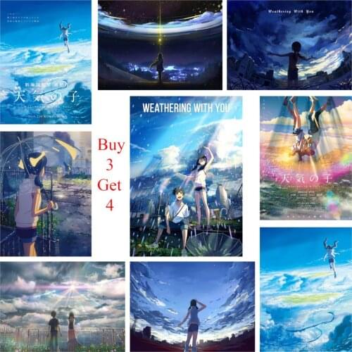 Weathering with you cartoon posters high definition wall stickers home decoration