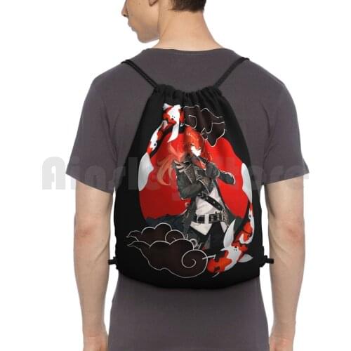 Diluc Genshin Impact Backpack Drawstring Bag Riding Climbing Gym Bag Genshin Impact Genshin Impact Game Genshinimpact Diluc