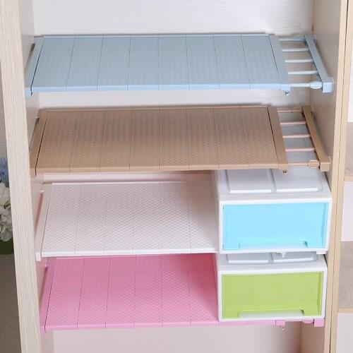 Adjustable Closet Organizer DIY Wardrobe Space-saving Rack Shoe Racks Wall Mounted Kitchen Storage Rack Bathroom Organizer Shelf