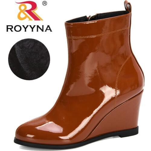 ROYYNA Women's Wedge Ankle Boots