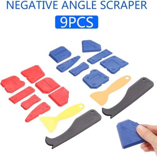 9pcs Silicone Sealant Spreader Spatula Scraper Profile Applicator Tile Grout Tools Kit For Home Door Window Caulking Finishing
