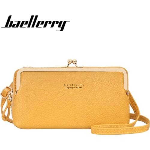 Baellerry Women shoulder bag New Litchi pattern Crossbody Bag Fashion zipper phone bag Korean womens bag purses and handbags