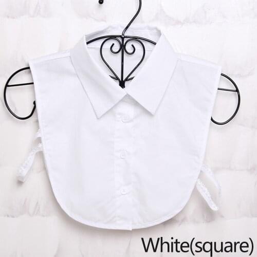 Women Cotton / Chiffon Fake Collar Detachable Solid Lapel Necklace Shirt Fake False Collar Lapel Blouse Top Women Clothes Decor