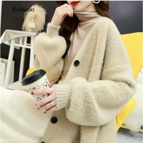 Red Single-breasted Stitching Sweater Women Autumn New Fashion Pocket Long-sleeve V-neck Red Knit Cardigan Loose