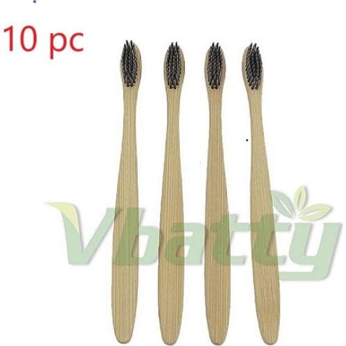 10PC/Set Bamboo Fiber Toothbrush Medium Soft Bristle Wood Handle Toothbrush For Oral Health Spare Bamboo toothbrush