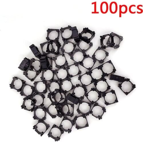 100pcs Battery Bracket 18650 Safety Anti Vibration Holder Bracket Lithium Batteries Support Stand Plastic Holder Bracket