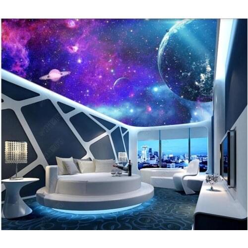 Custom photo wallpaper 3d ceiling murals wallpaper Fantasy multicolored galaxy star nebula room zenith mural ceiling painting