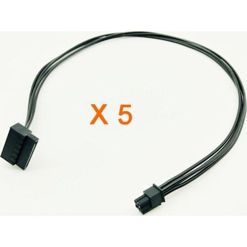 5PCS 45CM MINI 4 Pin to SATA Cable SSD Power Supply For Lenovo 510S 510A M410 M415 B250 Motherboard 4Pin to SATA Interface Cable