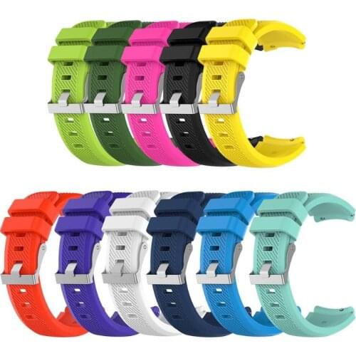 ALLOYSEED 22mm Soft Silicone Sports Wristband Watch Band Watch Strap for HUAMI Amazfit 1/2 Generation Samrt Watch S/L Size