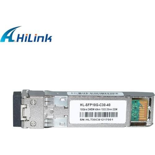 Free Shipping DWDM 10G 1553.33nm C30 40KM DOM EML LC Duplex Fiber Connector DDM Function