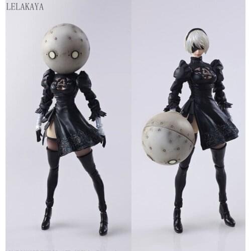 Nier: Automata YoRHa No. 2 Type B 2B Fighting Action Figure PVC Toys Anime Cartoon Movable Ornaments Model for Christmas Gifts