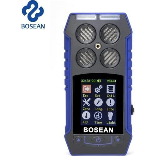 4 in 1 Gas Detector Oxygen O2 H2S Carbon Monoxide CO Flammable Gas Analyzer Monitor Toxic Gas and Harmful Gas Leak Detector