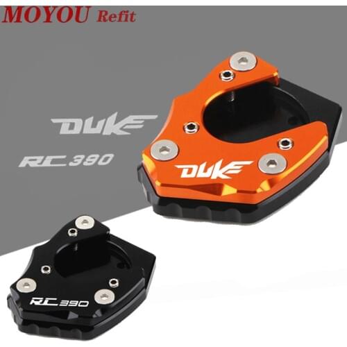 For KTM DUKE125 DUKE200 DUKE390 RC390 DUKE 125 200 390 RC 390 CNC Kickstand Foot Side Stand Extension Pad Support Plate Enlarge