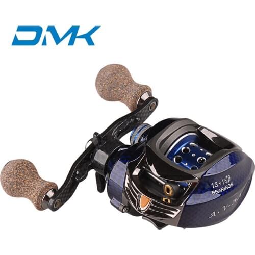 DMK Biatcasting Fishing Reel 14BB/Gear Ratio7.0:1L/R Handle Saltwater Fishing Reel Molinete Peche Trolls Carretilhas De Pescaria