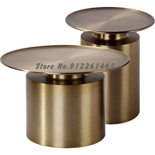 Round living room home coffee table simple modern small apartment tea table home size round small size