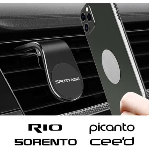 Magnetic Car Phone Holder For Kia Sportage Rio Picanto Sorento Ceed Optima Soul Forte Cadenza K9 Sedona Telluride Accessories