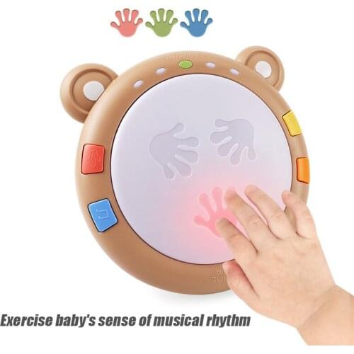 Mother rabbit early teaches puzzle baby clapping drum music story one baby percussion music electric toy 1-3 years old