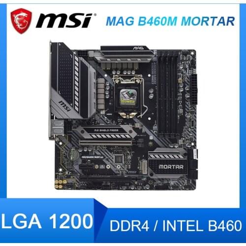 MSI MAG B460M MORTAR Motherboard DDR4 Intel B460 LGA 1200 128GB PCI-E 3.0 M.2 cpu DDR4 Micro ATX 99% New Desktop Motherboards