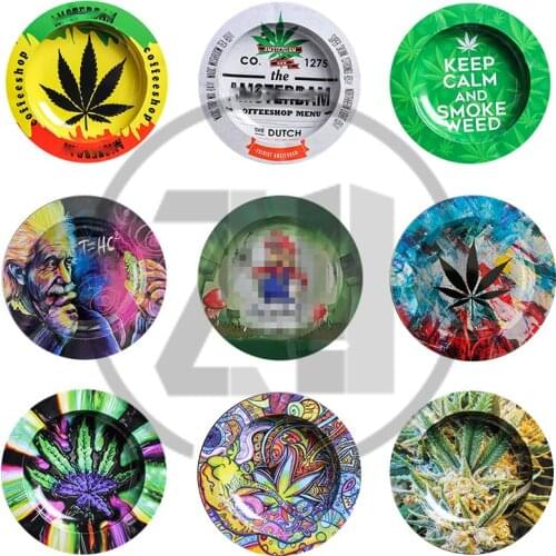 Portable Creative Metal Ashtray Ash Tray Personality Mini Maple Leaf Cartoon Cigarette Cigar Smoking Accessories Wholesale
