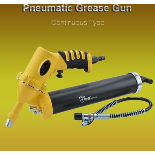 Pneumatic Pistol Grip Grease Gun 3800PSI With 8mm Oil Hose Continuous Grease Gun