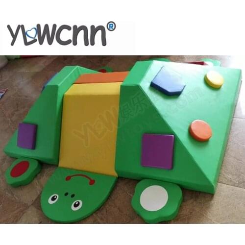 YLW customized software kids cartoon soft toy baby indoor playground cartoon soft slideYLW-INA171060