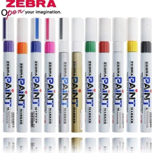1pcs Japan ZEBRA Color Paint Pen MOP-200M Oily Marker High Gloss Touch Up Graffiti Fiber Pen Small Portable Wide Range of Uses