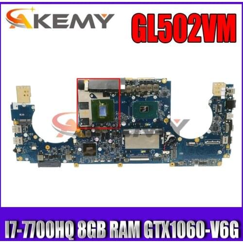 S5VM for ASUS ROG S5V GL502VML GL502VMK GL502VM laptop motherboard GL502VMZ notebook mainboard I7-7700HQ CPU 8GB RAM GTX1060-V6G