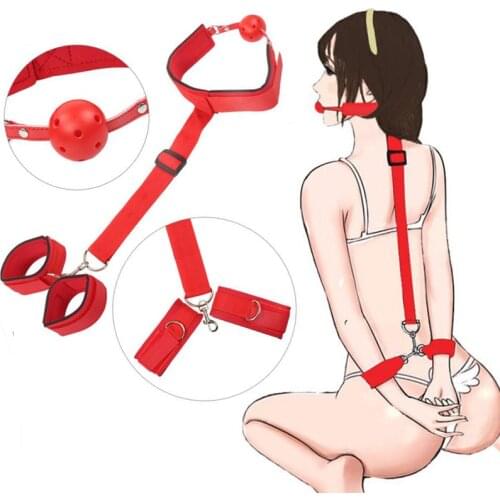 Mouth Plug Erotic Sex Toys For Woman Gay Couples Fetish Flirting Sexy Handcuffs Collar Bdsm Sex Bondage Rope Slave Sex Shop