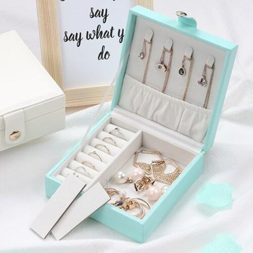 Jewelry Casket Multi-grid Jewelry Box Simple Style Makeup Organizer Colours Jewelry Organizer Beauty Travel Box Makeup Storage