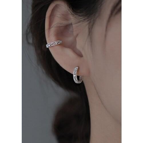 Modern Jewelry Fashion Ear Clip Earring Delicate Design Silvery Plating Metal Ear clip For Girl Fine Accessories