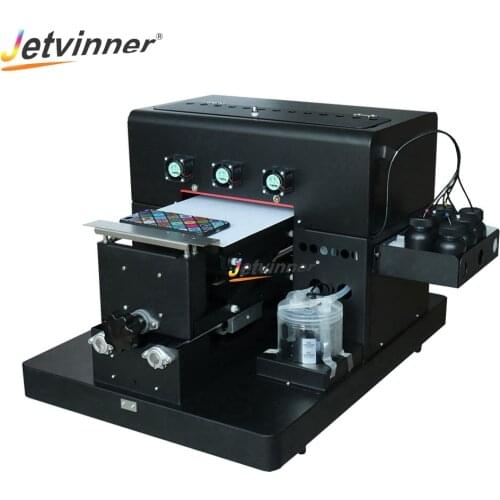 Jetvinner 3pcs A4 size UV Printer Inkjet Flatbed Print Machine with emboss effect for Phone Case, leather, ABS,TPU, wood, glass