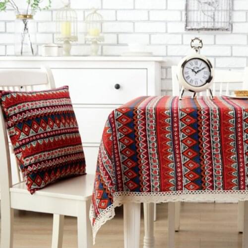 Thickened folk style Sofa cushion Curtain cloth decorative fabric by meter DIY handmade cotton fabric